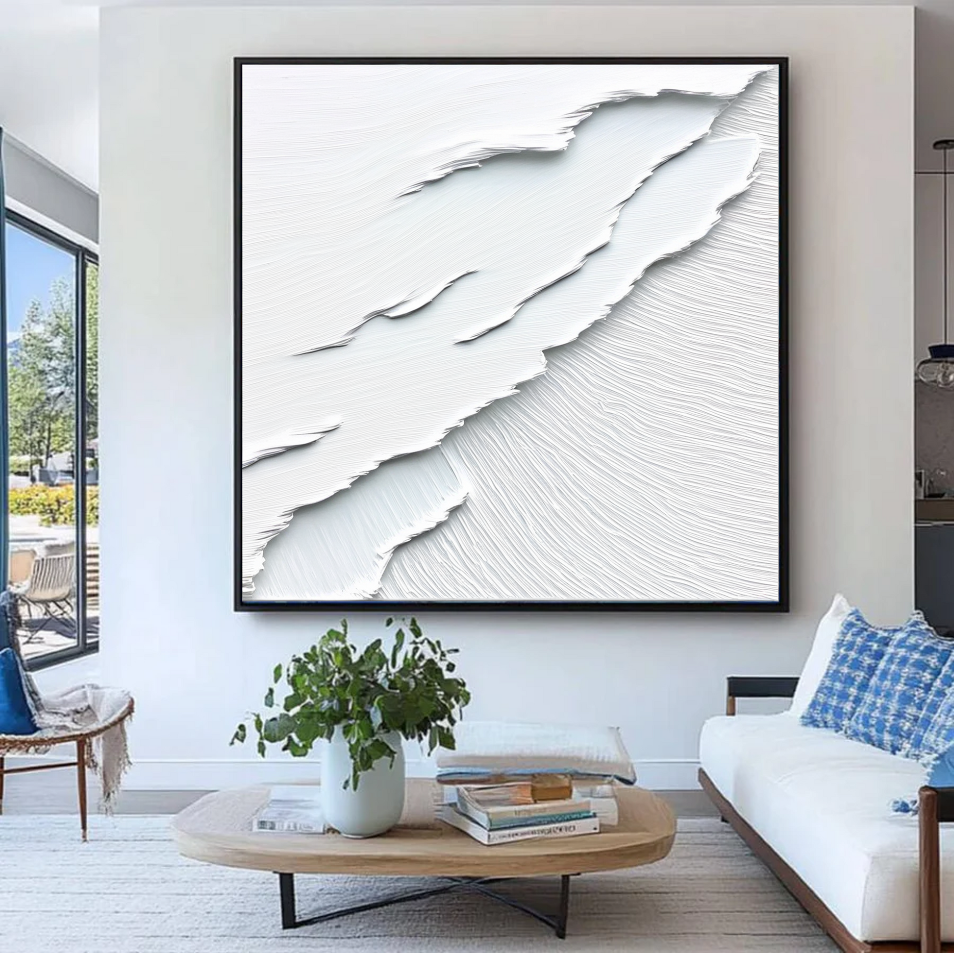 Frosty Ripples of White