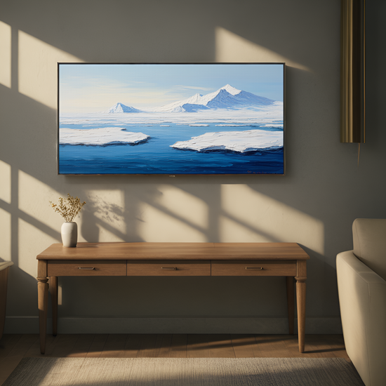 Paysage arctique gelé 