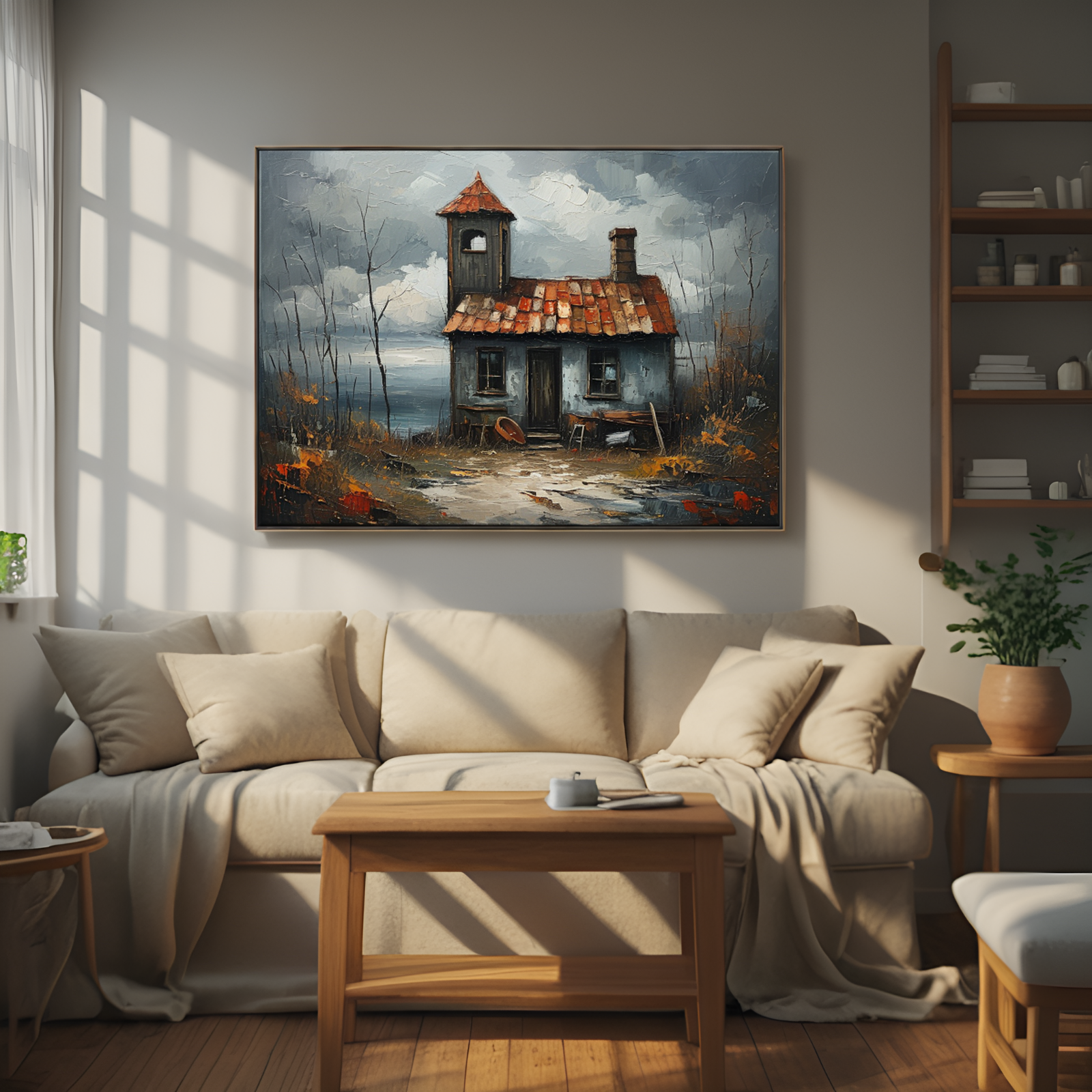 The Lonely Cottage by the Shore
