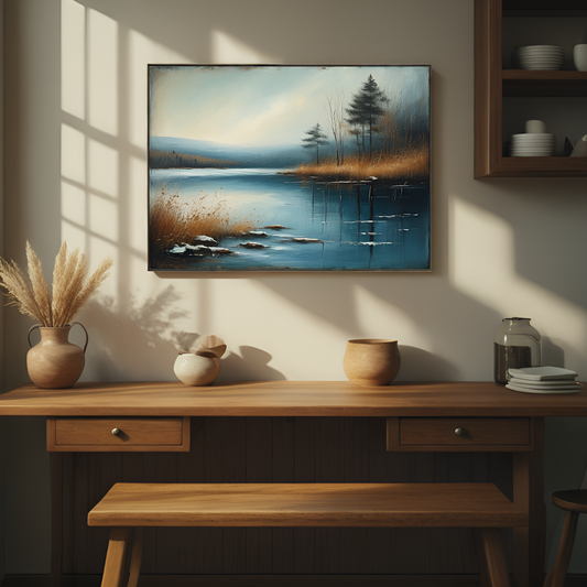 Serene Winter Lakescape