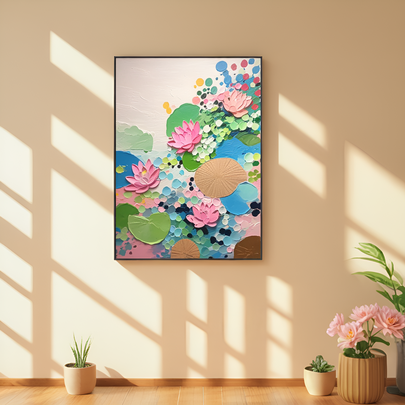 Whimsical Lotus Haven: A Colorful Aquatic Fantasy