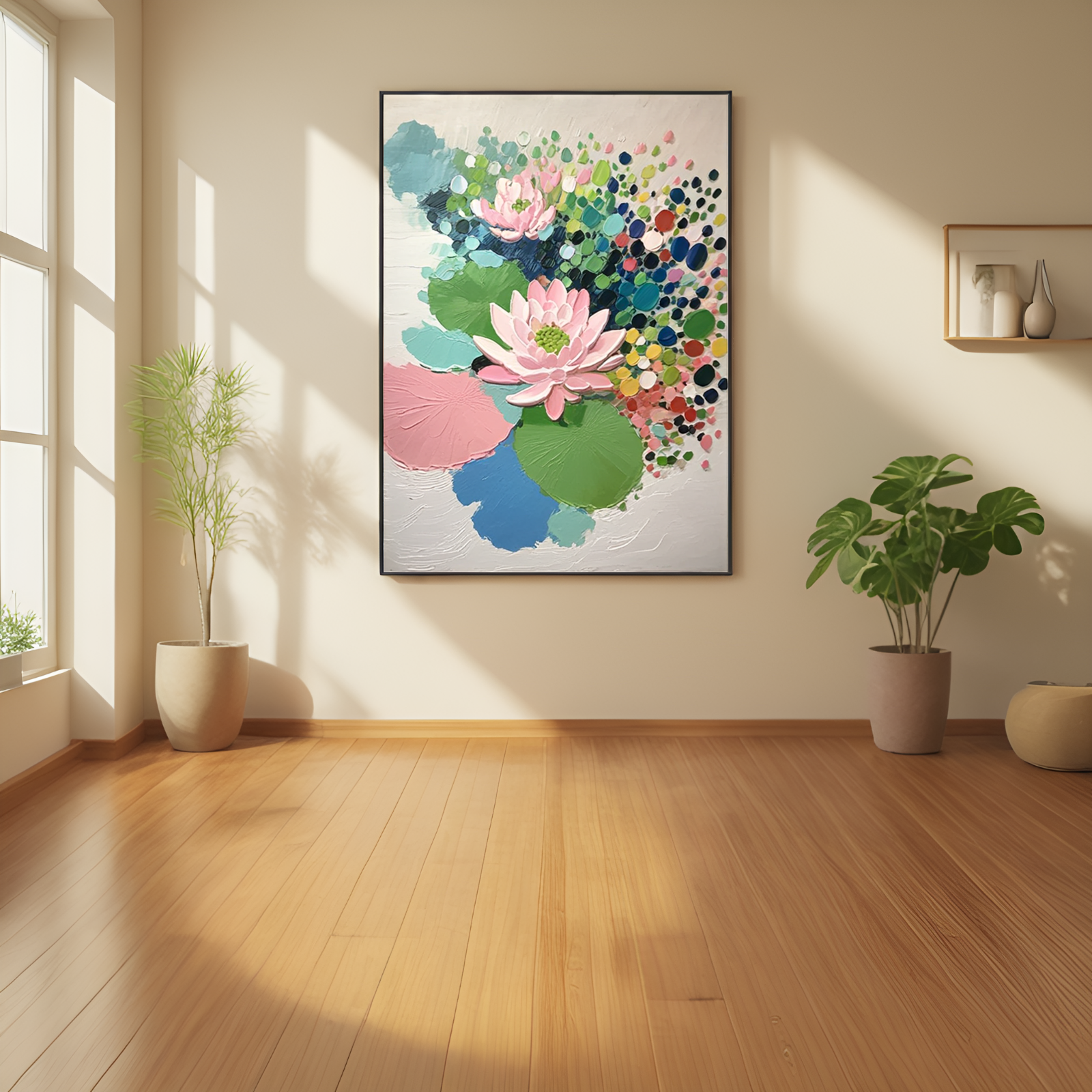 Enchanted Lotus Symphony: A Vivid Floral Dreamscape
