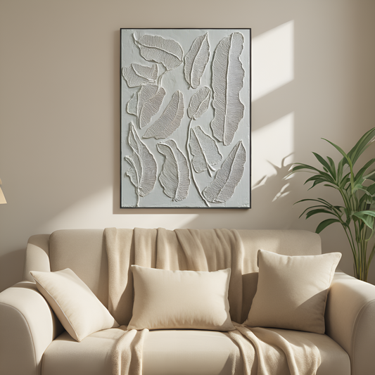 Échos silencieux du feuillage : l'art du relief des feuilles 