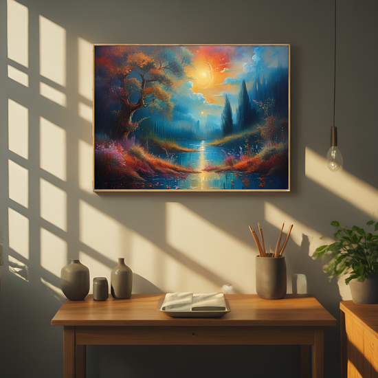 Mystical Sunset by the Enchanted River