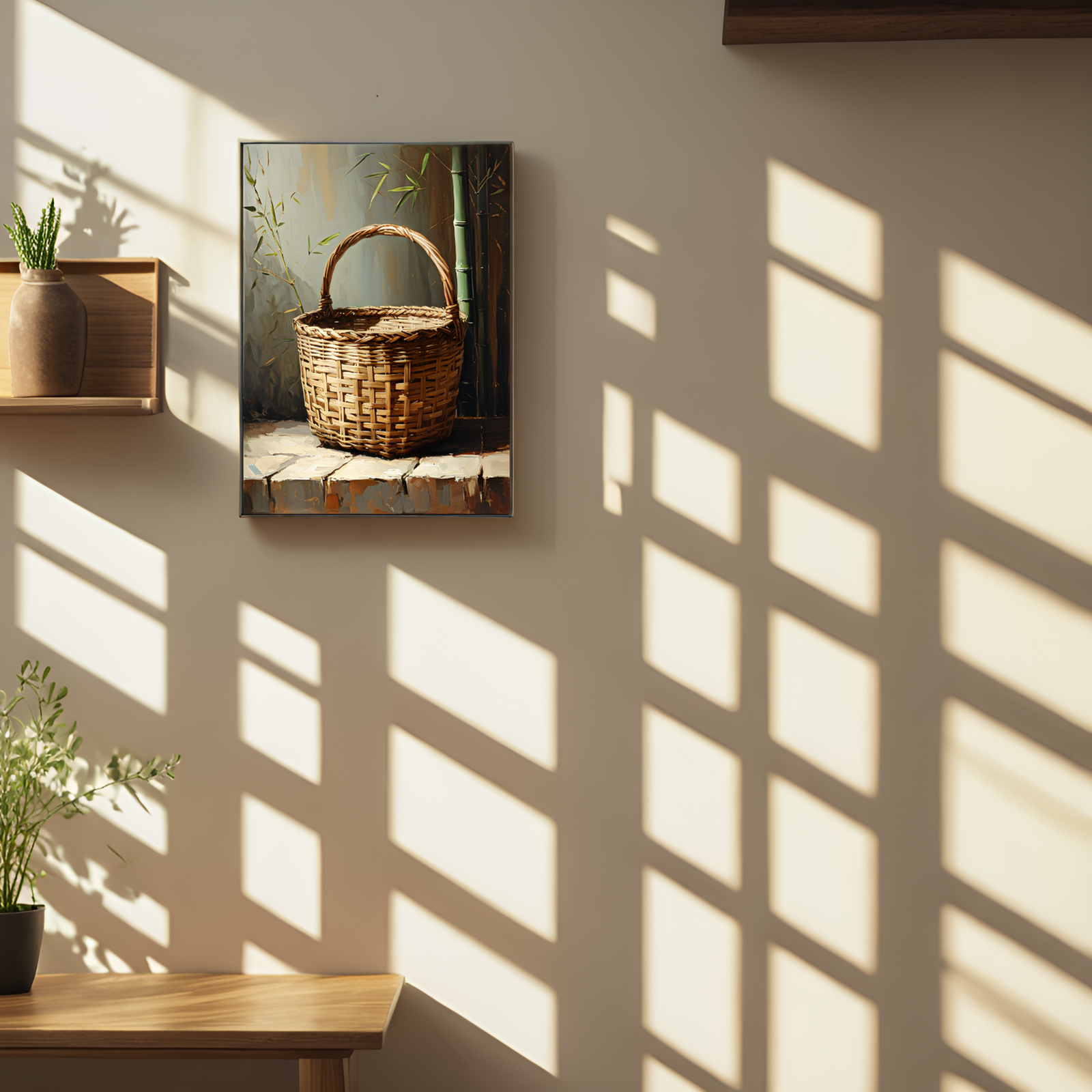 Rustic Reverie: The Bamboo Basket's Story