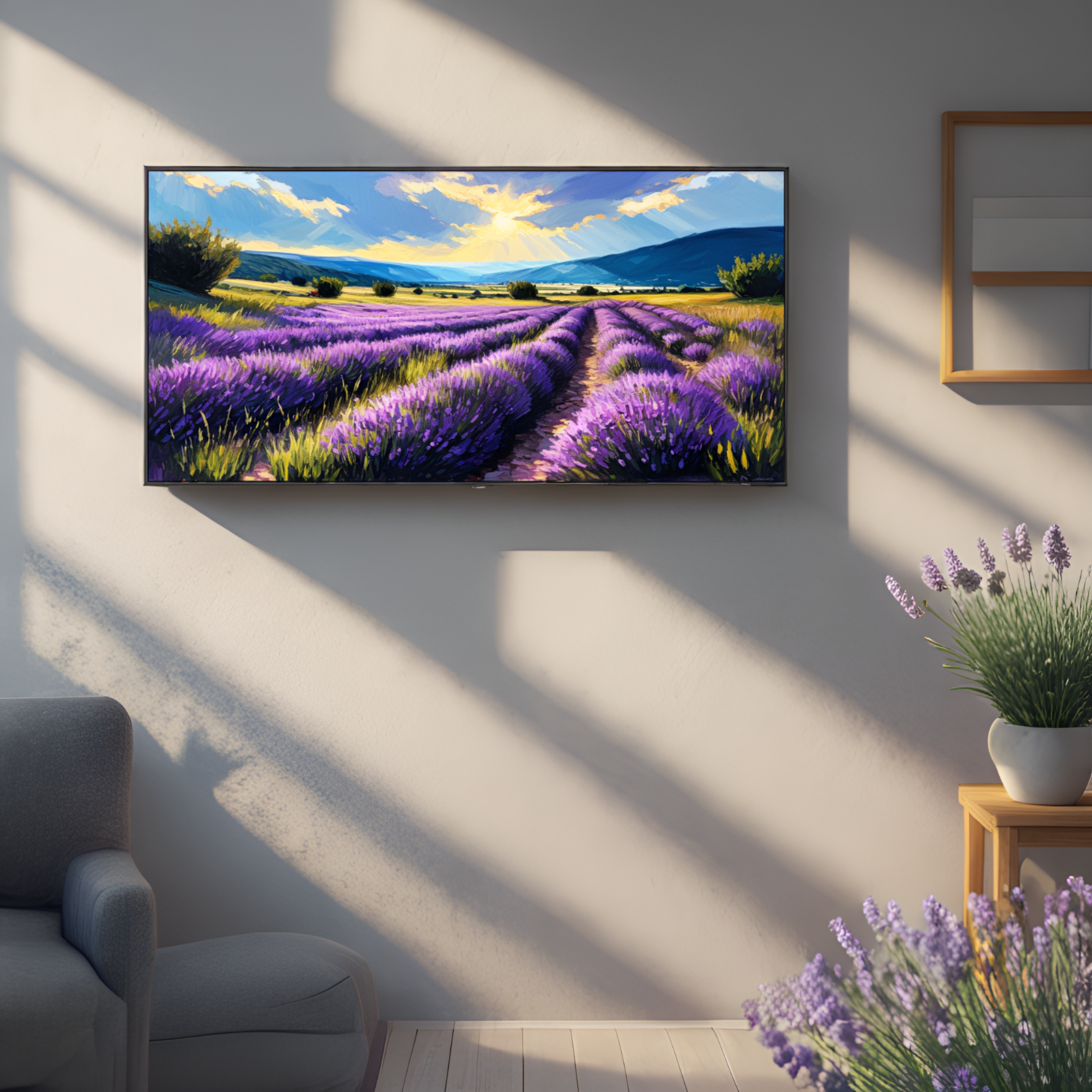 Sunlit Lavender Fields