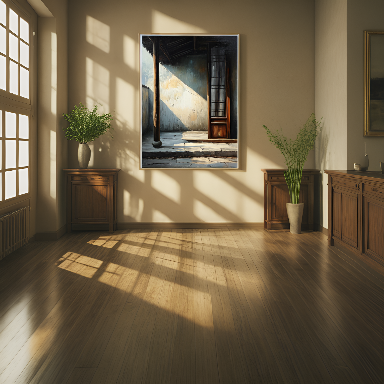 Echoes of Time in a Sun - Drenched Passageway