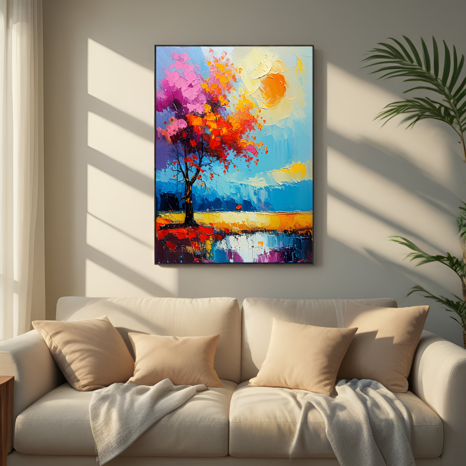 Arbre de rêves sous un ciel éclatant 