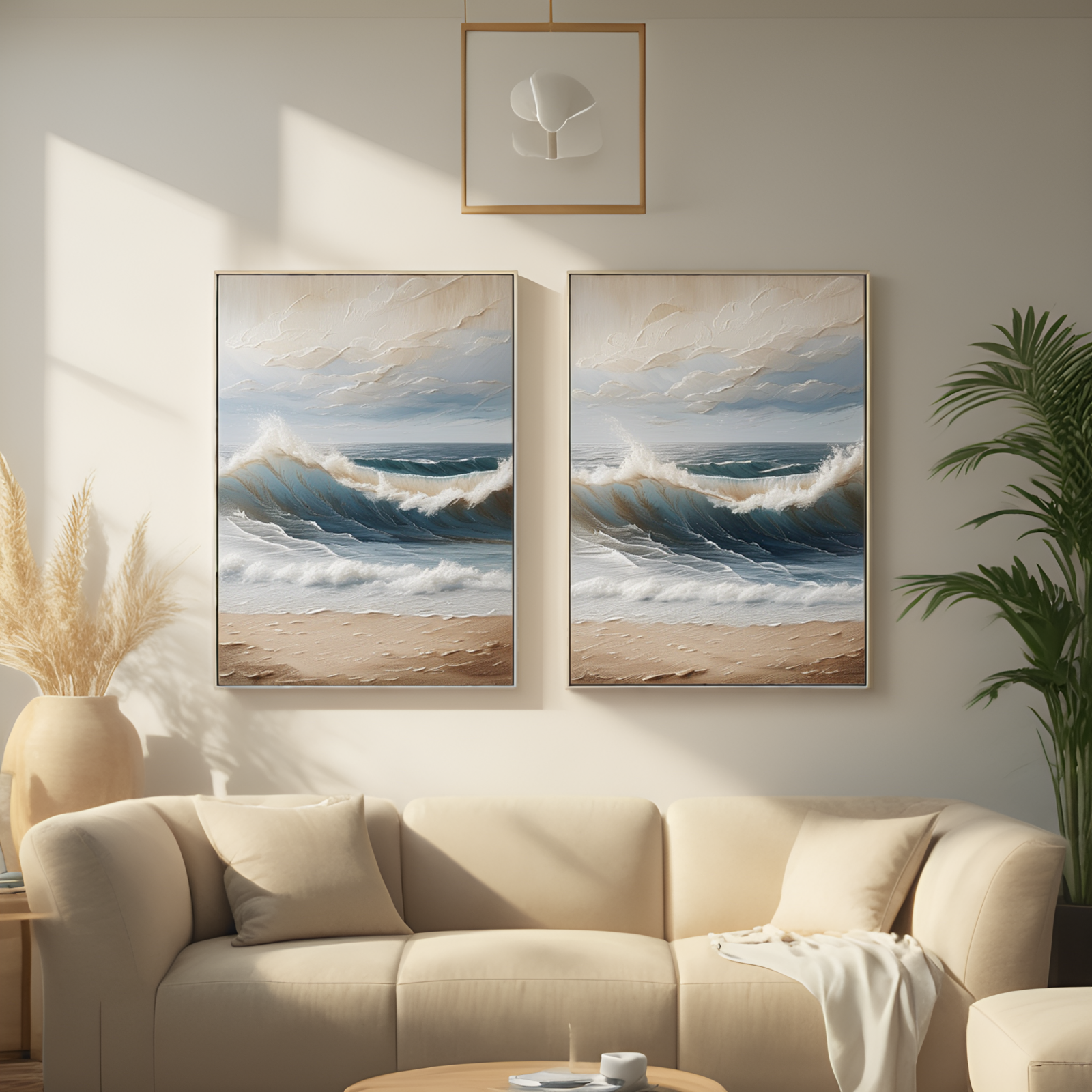 Coastal Reverie: Waves Kissing the Shore