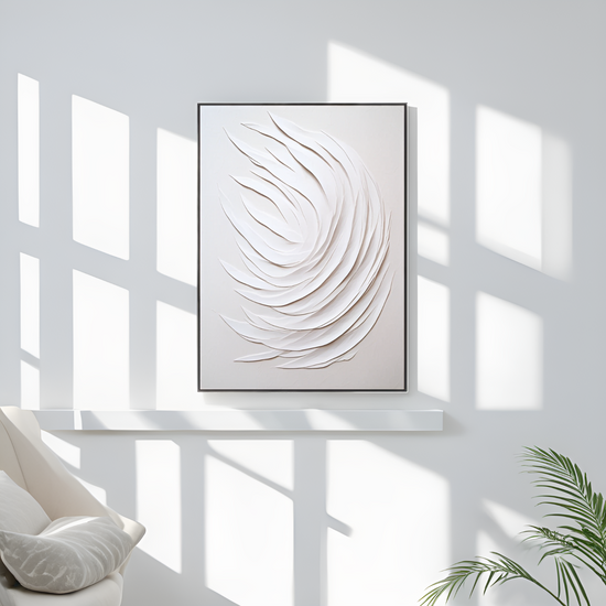 Ethereal Whirl: The Abstract Feather - like Form