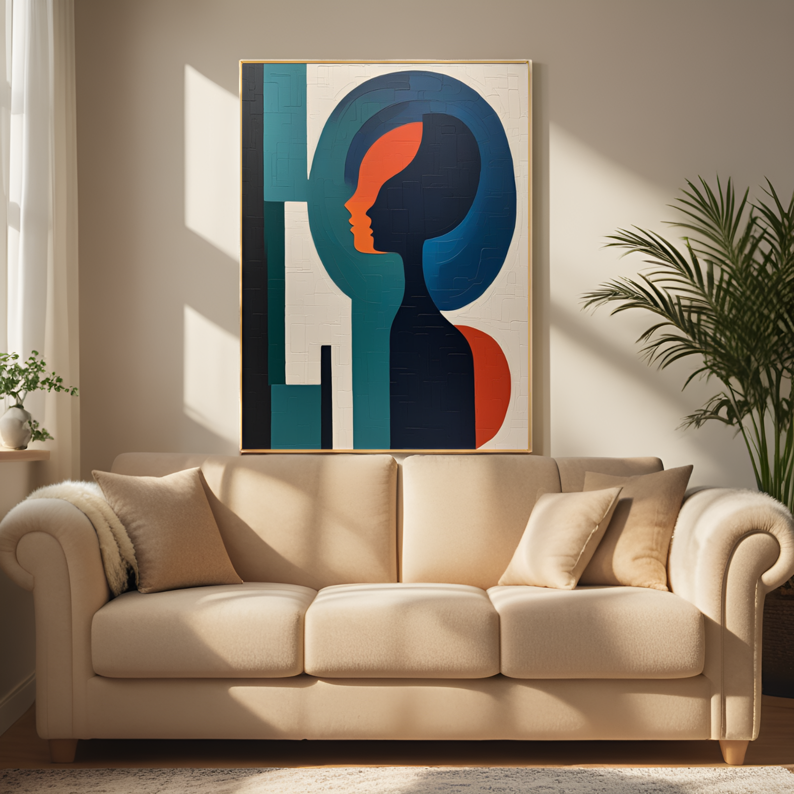Enigmatic Profile: The Interplay of Color and Shape