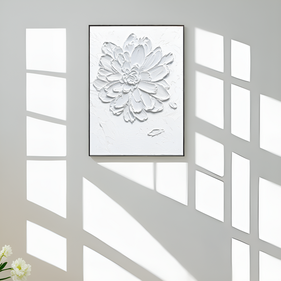 Blossom in Monochrome: The Textured White Flower