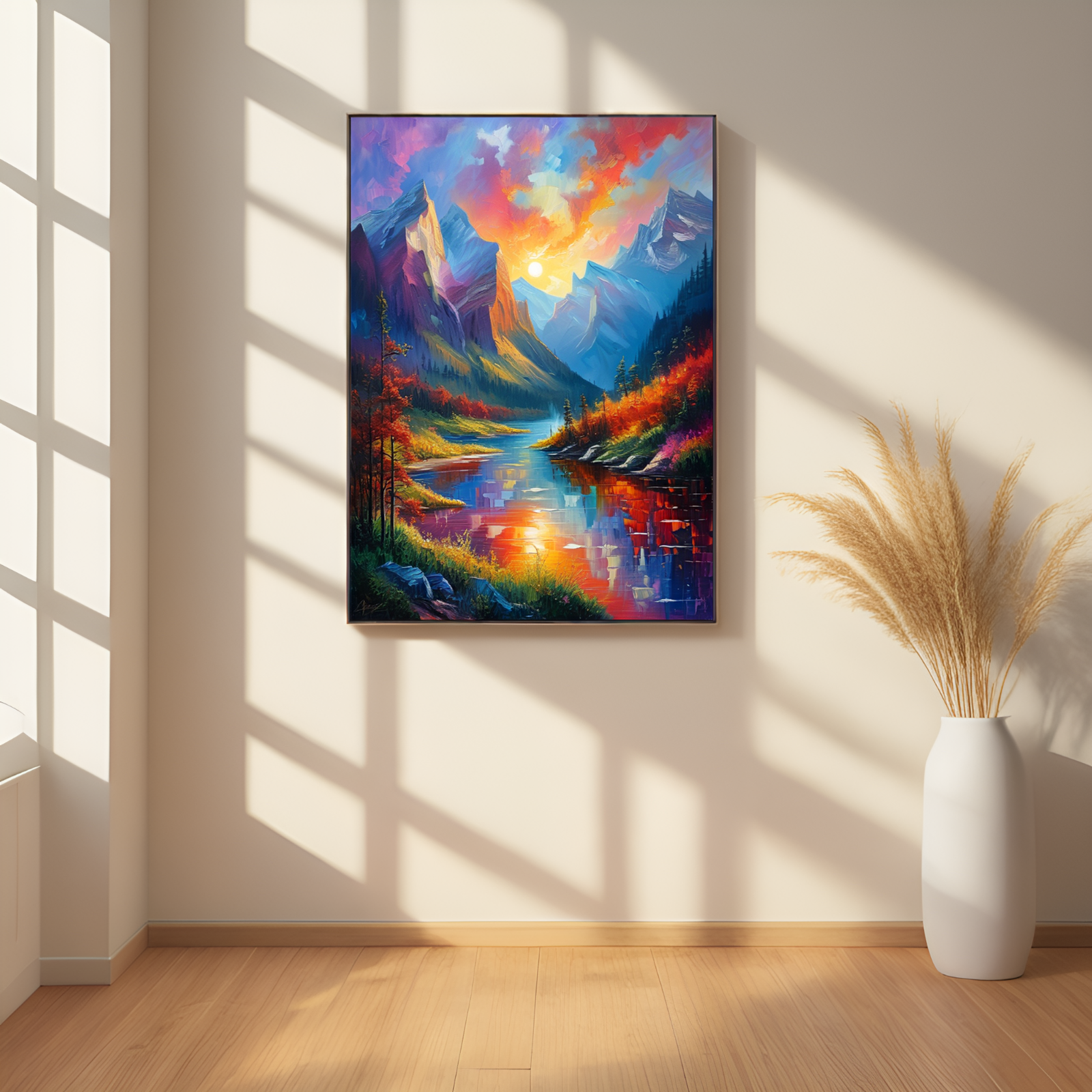 Sunset Symphony in the Mountain Valley