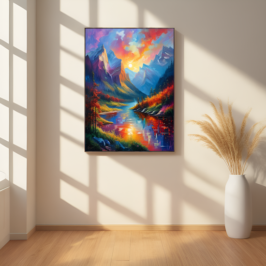Sunset Symphony in the Mountain Valley