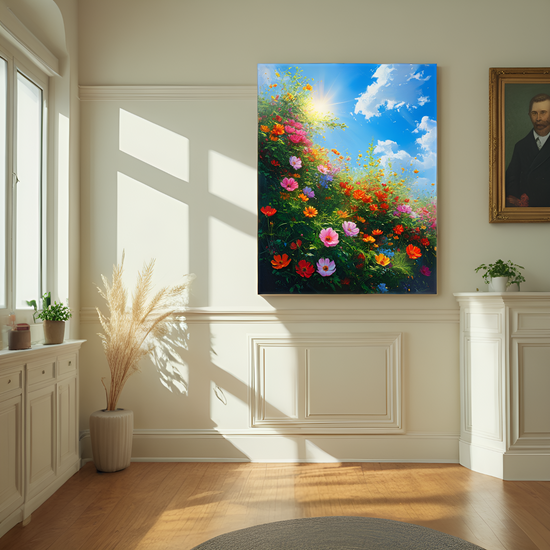 Sun - Kissed Flower Field: A Symphony of Colors