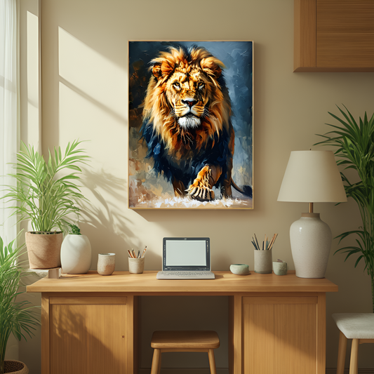 La foulée majestueuse : le roi de la savane 