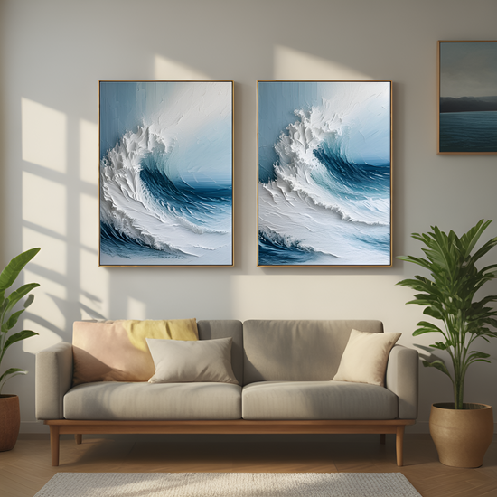 Ocean's Fury and Grace: A Dual Portrait of the Waves