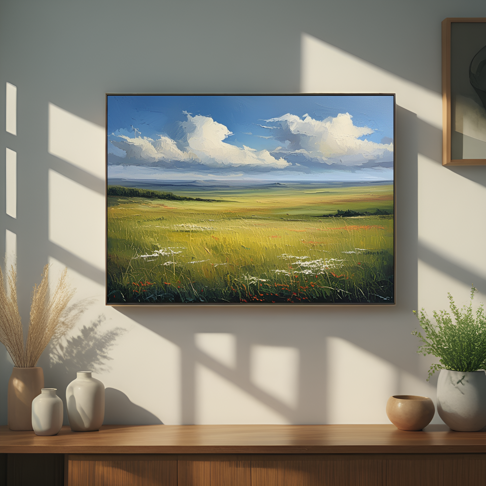 Vast Prairie Under a Dramatic Sky
