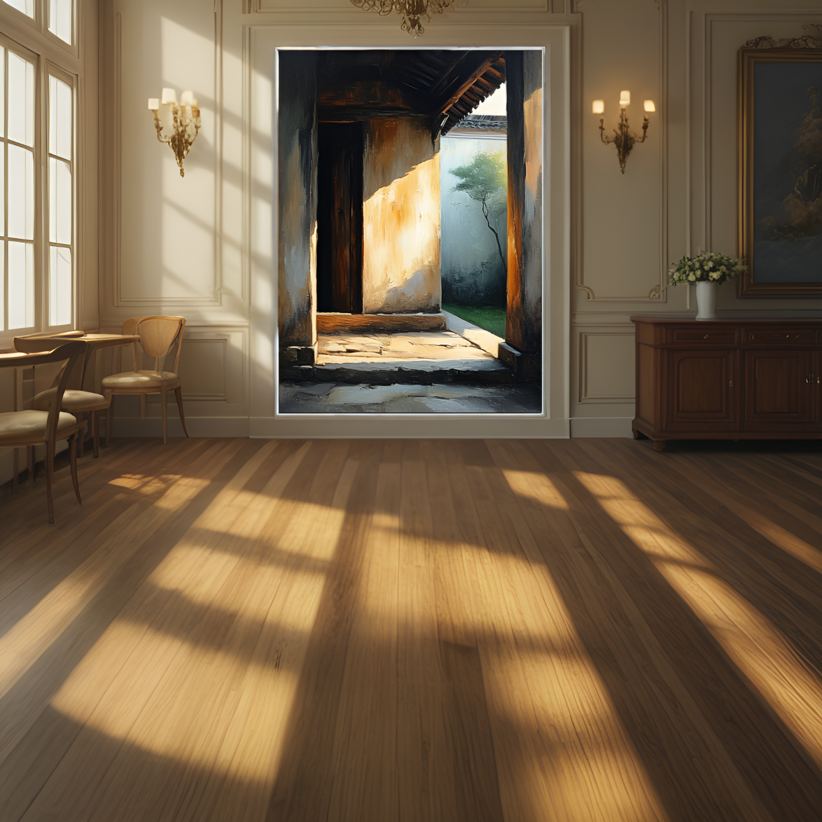 Sunlit Serenity in an Ancient Courtyard