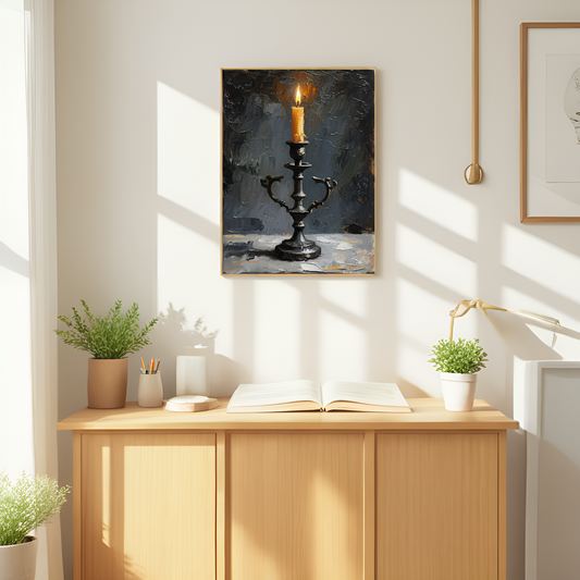 Flickering Hope: The Candle's Glow