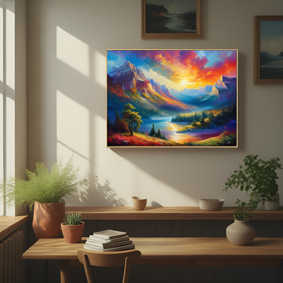 Spectacular Sunset over Mountainous Paradise