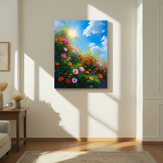 Sun - Kissed Flower Field: A Symphony of Colors