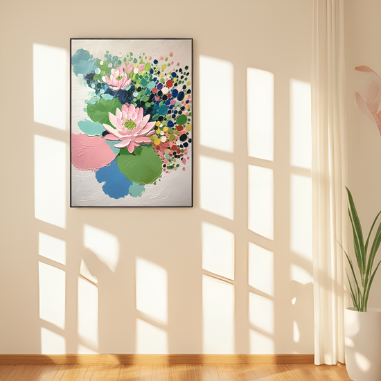 Enchanted Lotus Symphony: A Vivid Floral Dreamscape
