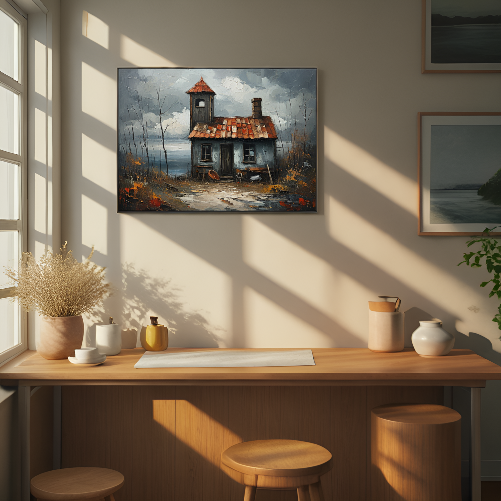 The Lonely Cottage by the Shore