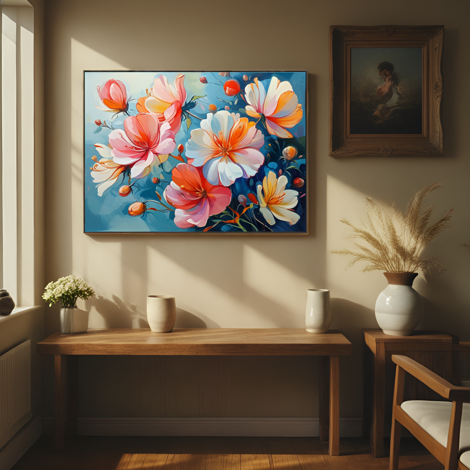 Délice fleuri aux teintes bleues 