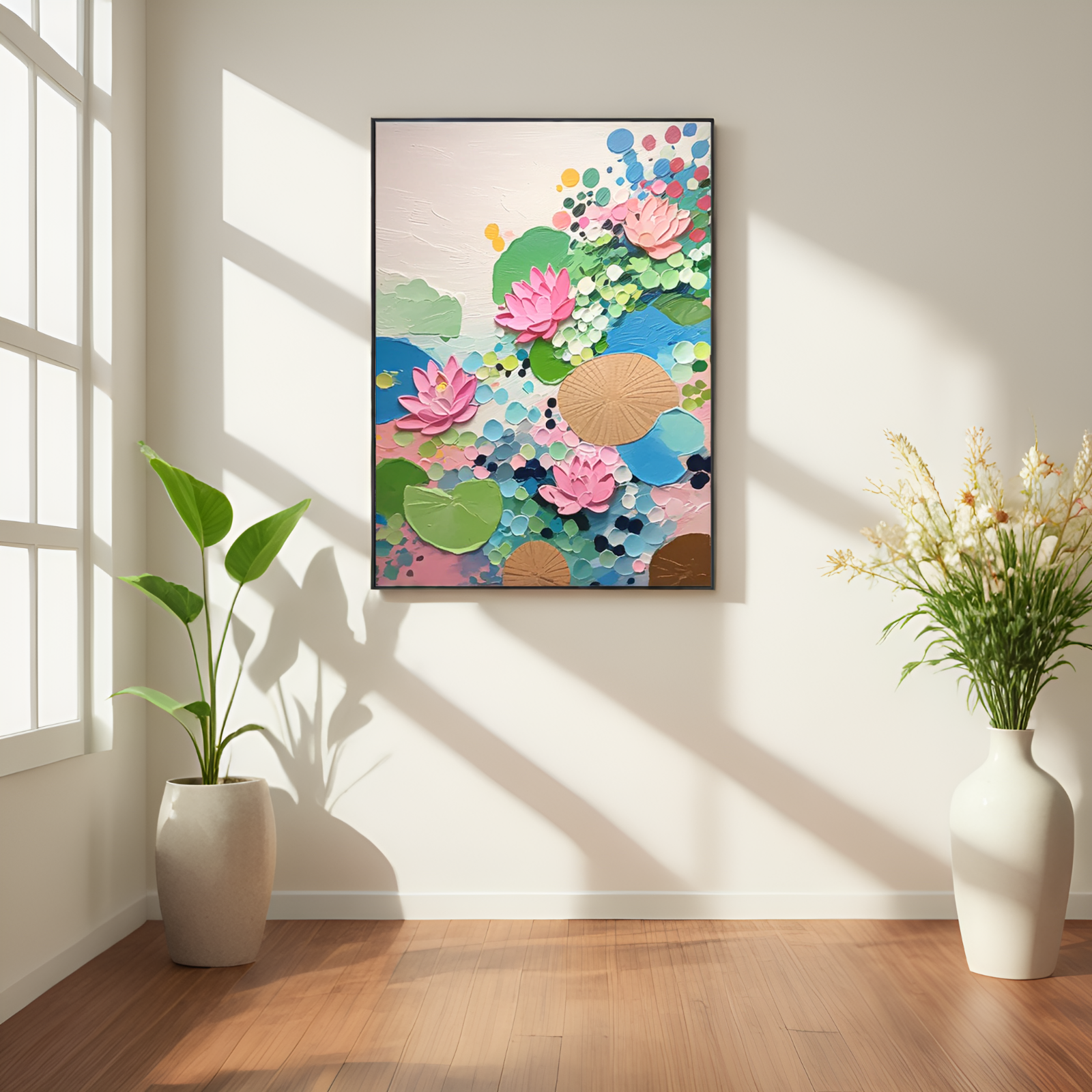 Whimsical Lotus Haven: A Colorful Aquatic Fantasy