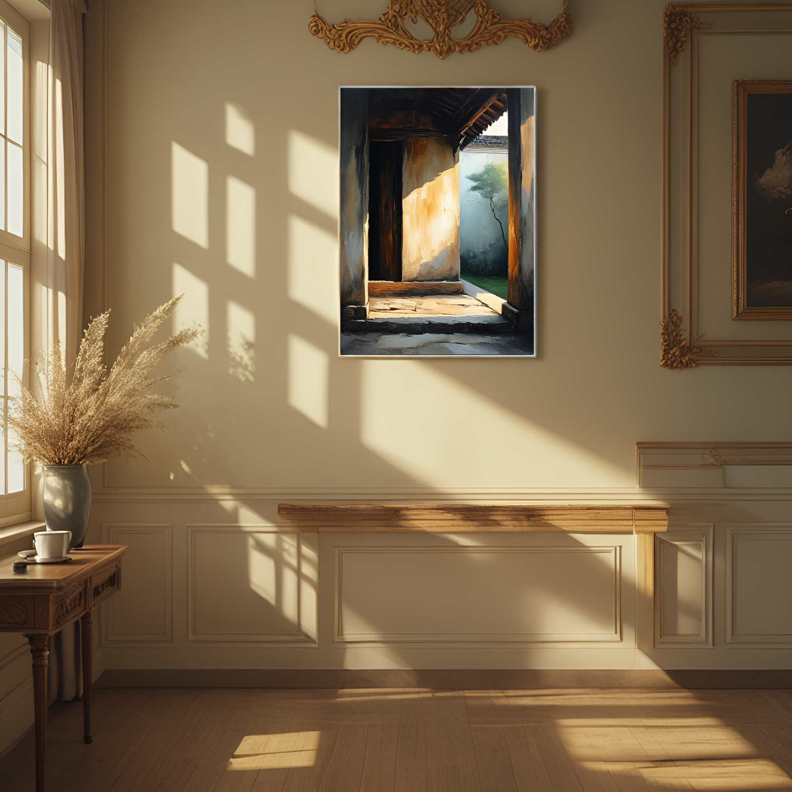 Sunlit Serenity in an Ancient Courtyard