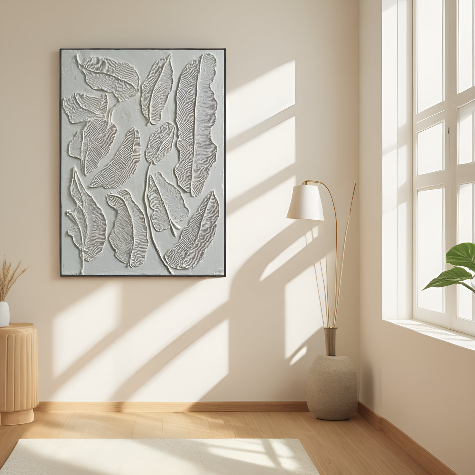Échos silencieux du feuillage : l'art du relief des feuilles 