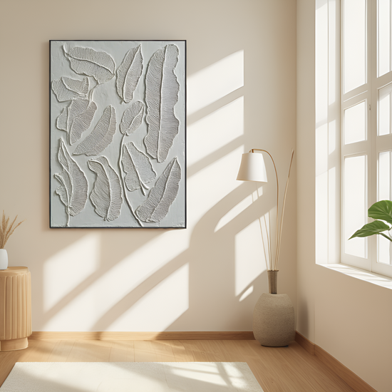 Échos silencieux du feuillage : l'art du relief des feuilles 