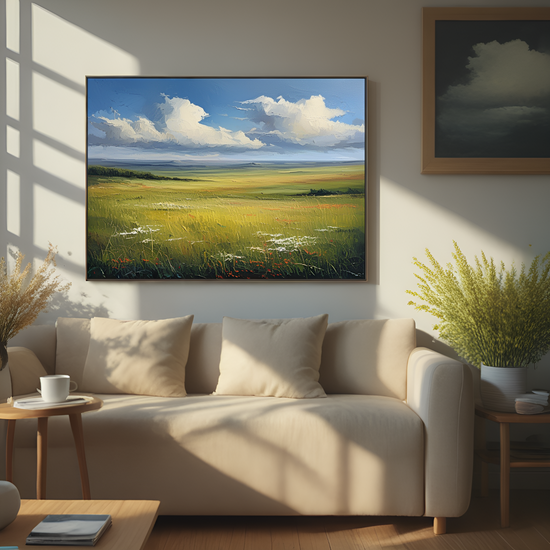Vast Prairie Under a Dramatic Sky