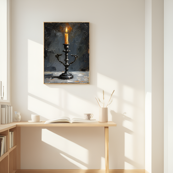 Flickering Hope: The Candle's Glow