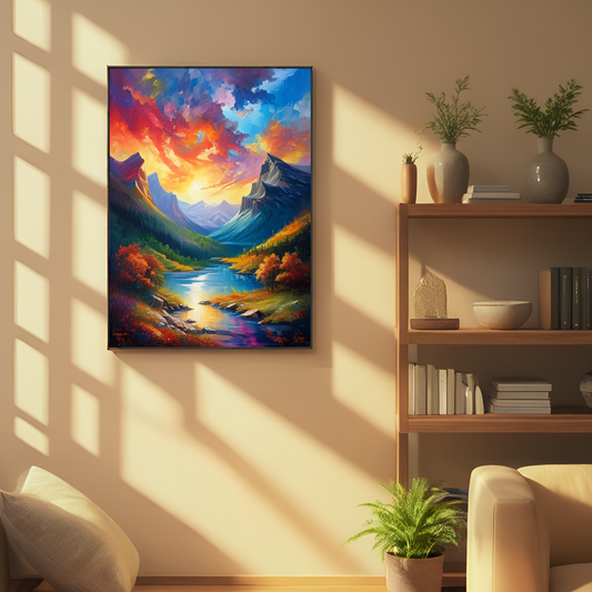 Splendid Sunset over Mountain Vistas
