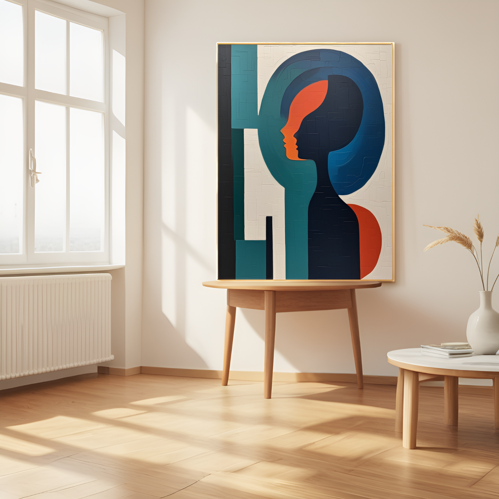 Enigmatic Profile: The Interplay of Color and Shape