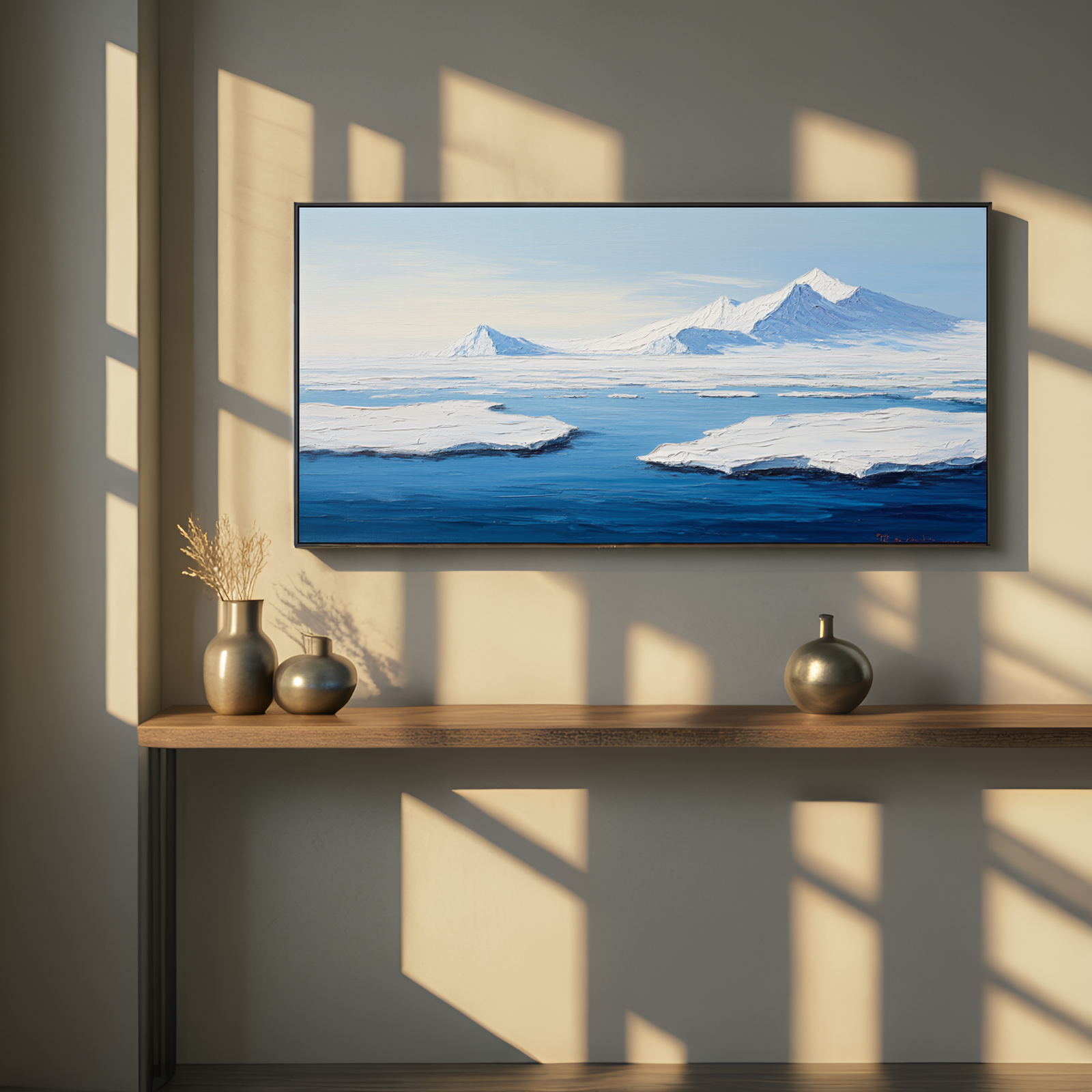 Paysage arctique gelé 