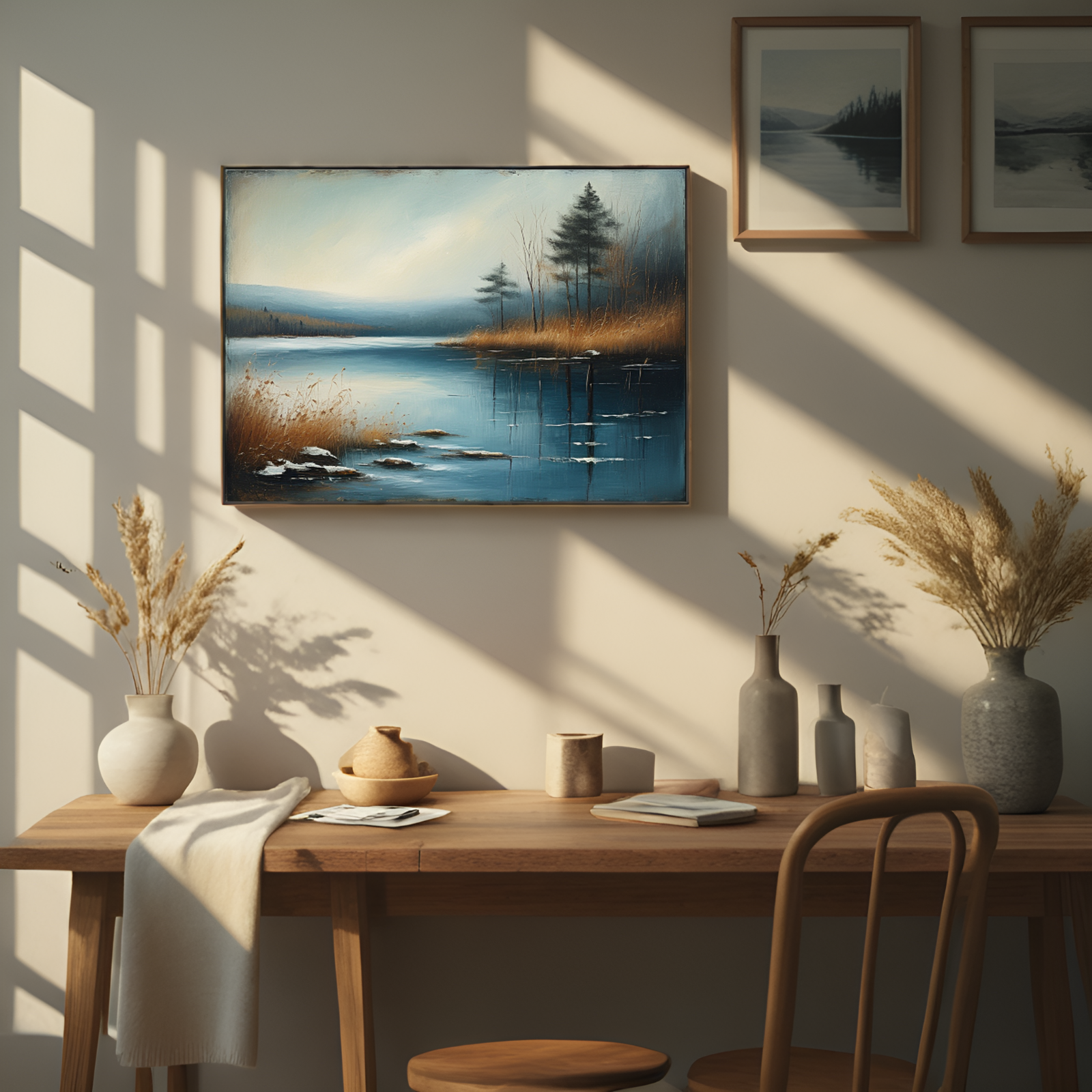 Serene Winter Lakescape