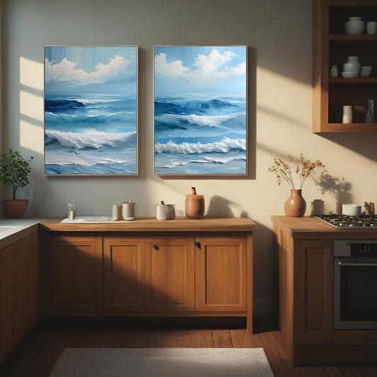 Azure Reverie: The Rhythmic Dance of the Ocean Waves