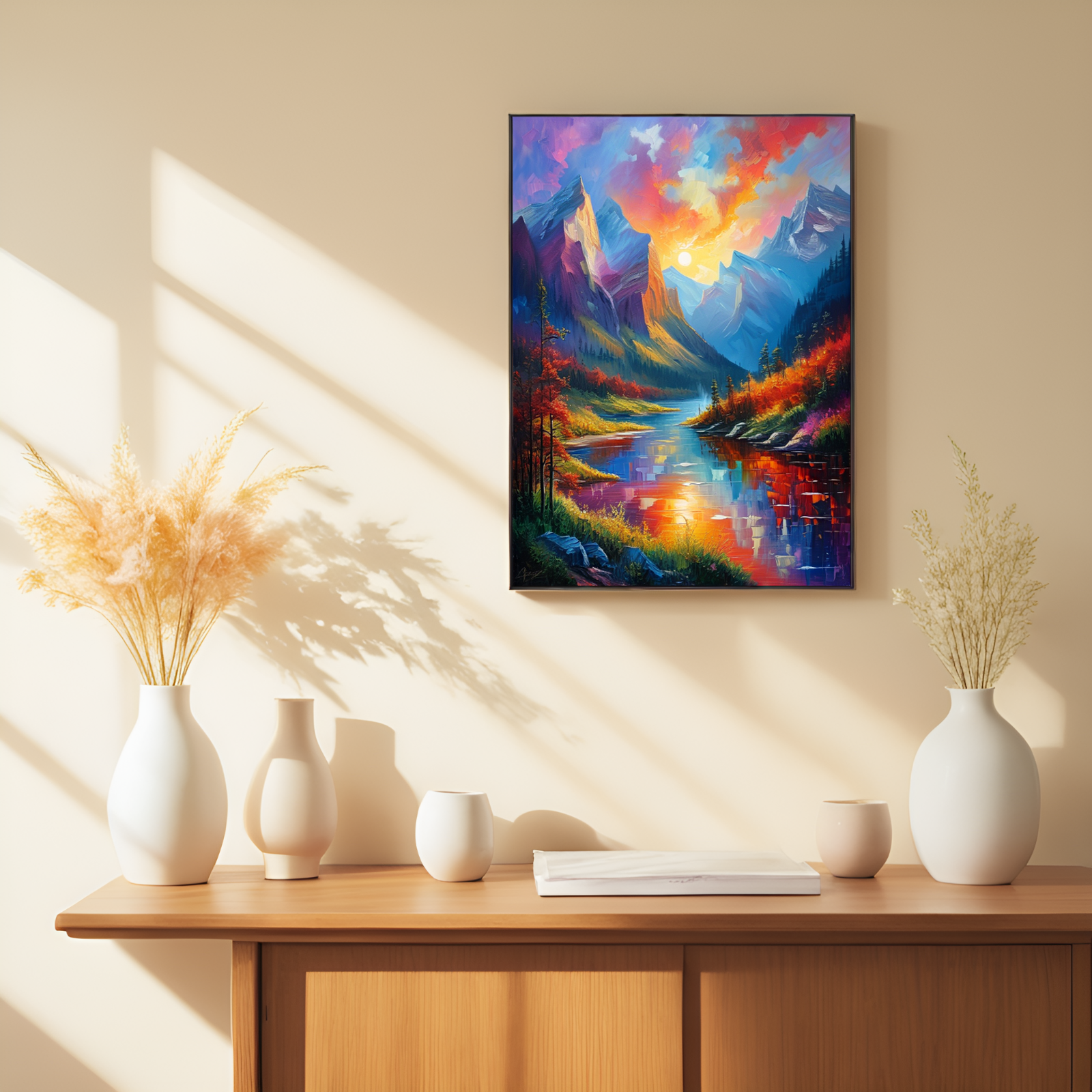 Sunset Symphony in the Mountain Valley