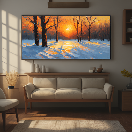 Winter Sunset in the Forest