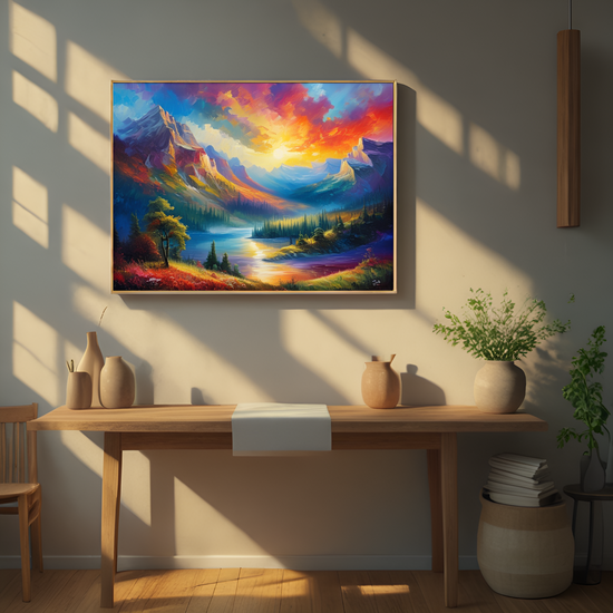 Spectacular Sunset over Mountainous Paradise