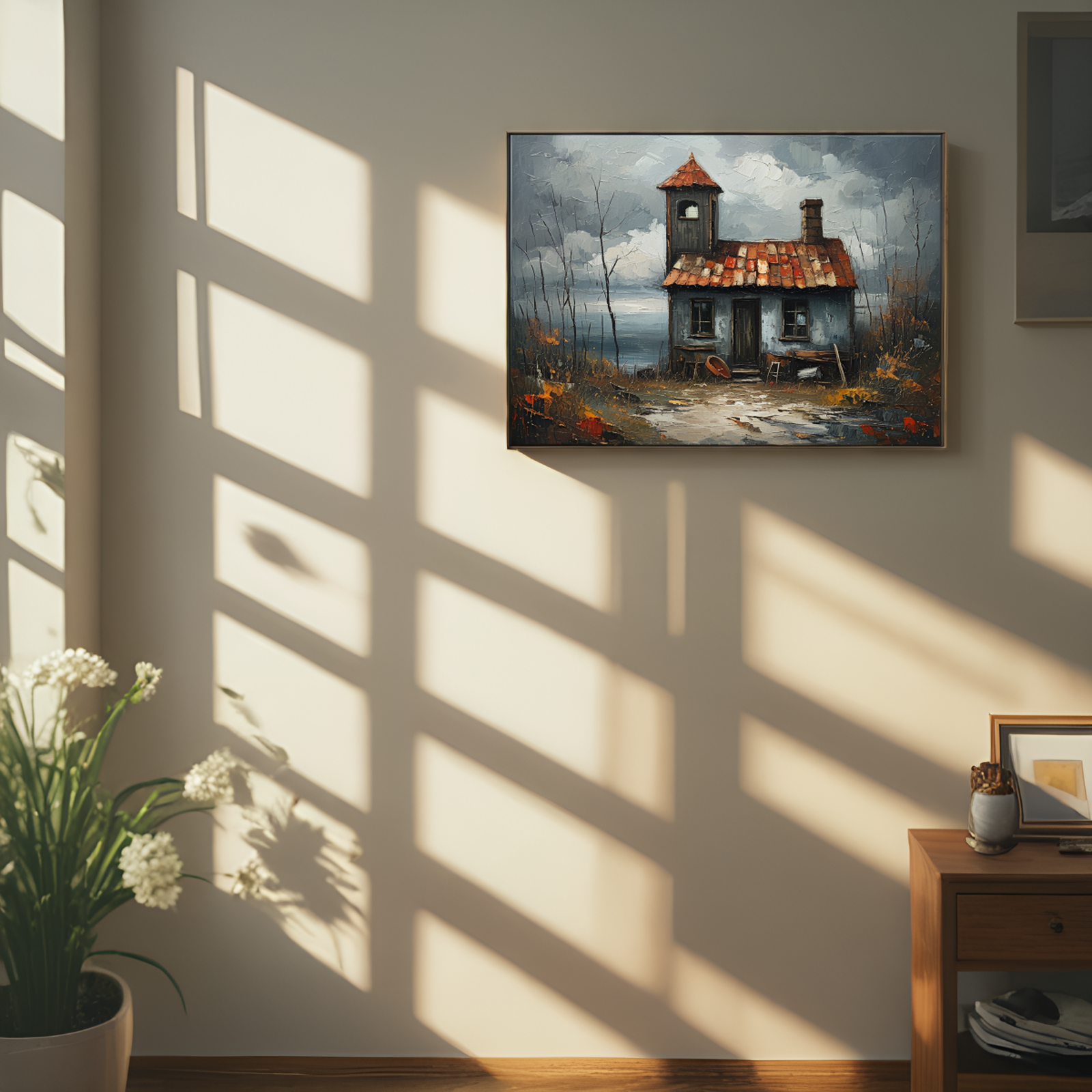 The Lonely Cottage by the Shore