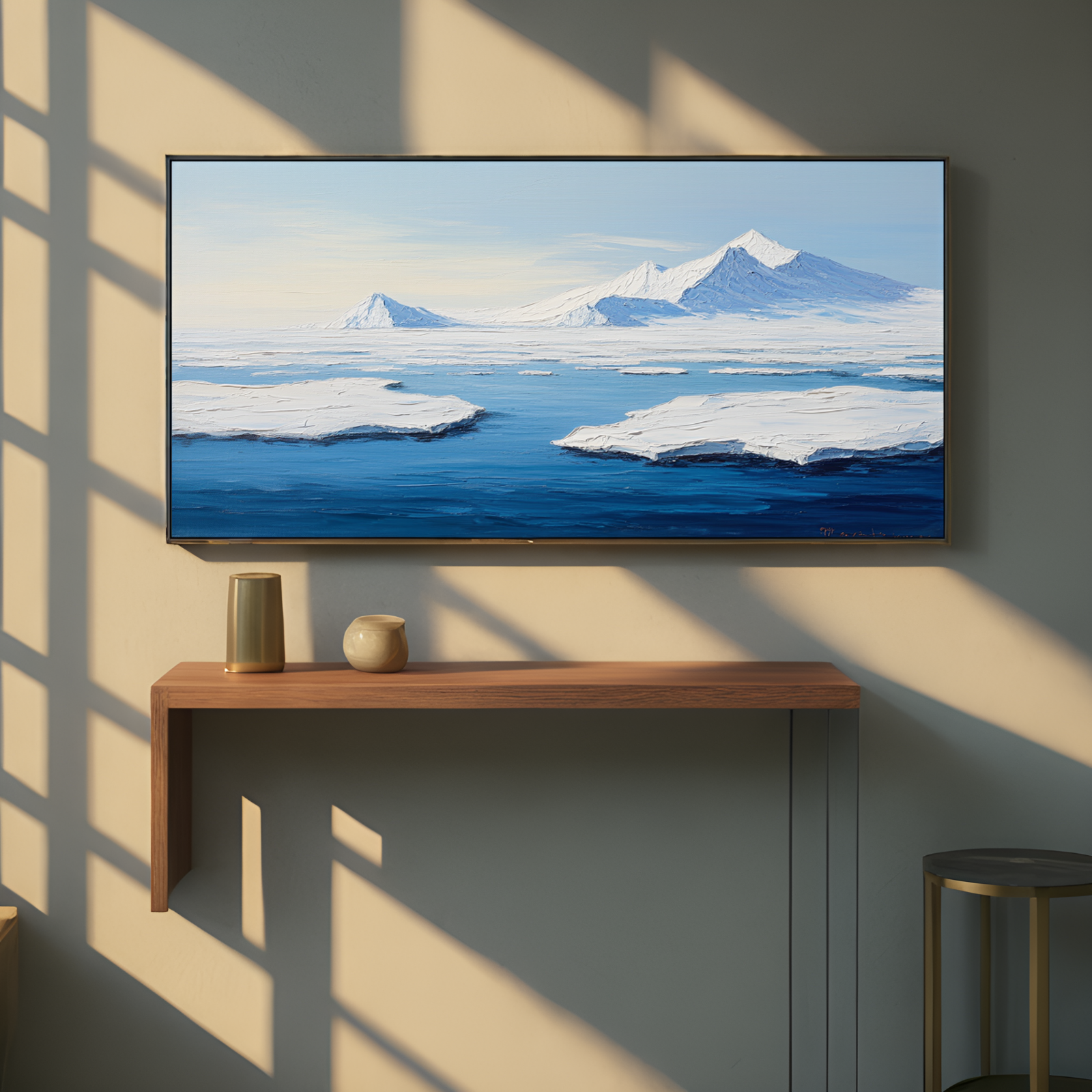 Paysage arctique gelé 