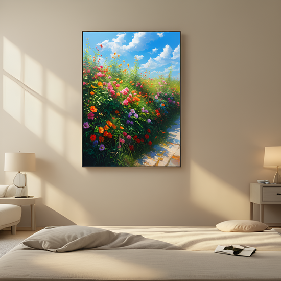 Pathway Through a Blossoming Paradise