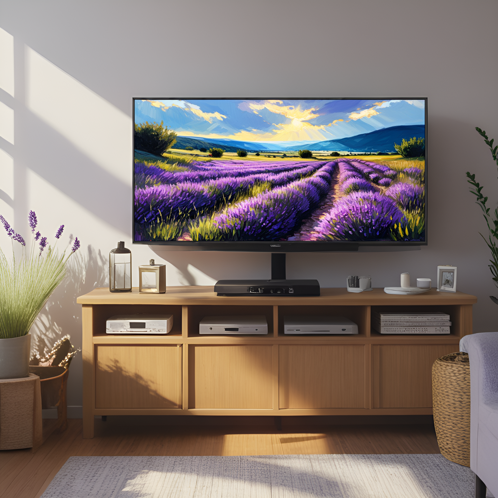 Sunlit Lavender Fields