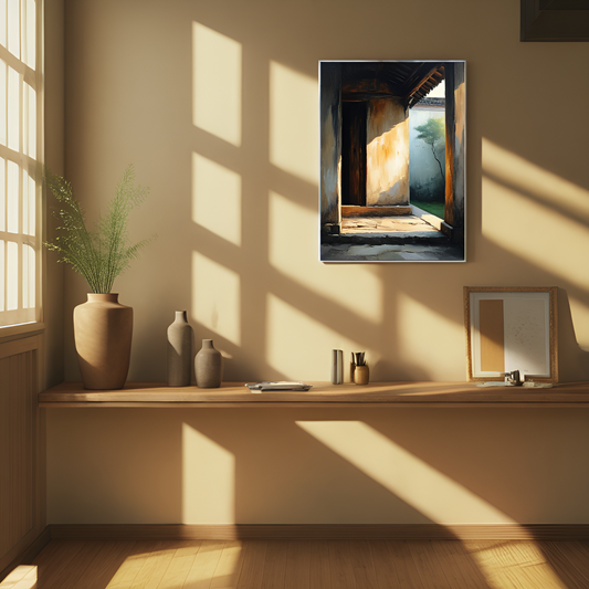 Sunlit Serenity in an Ancient Courtyard