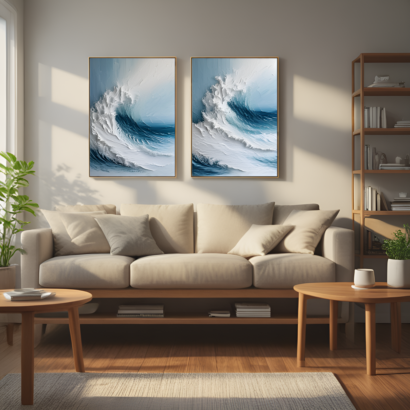 Ocean's Fury and Grace: A Dual Portrait of the Waves