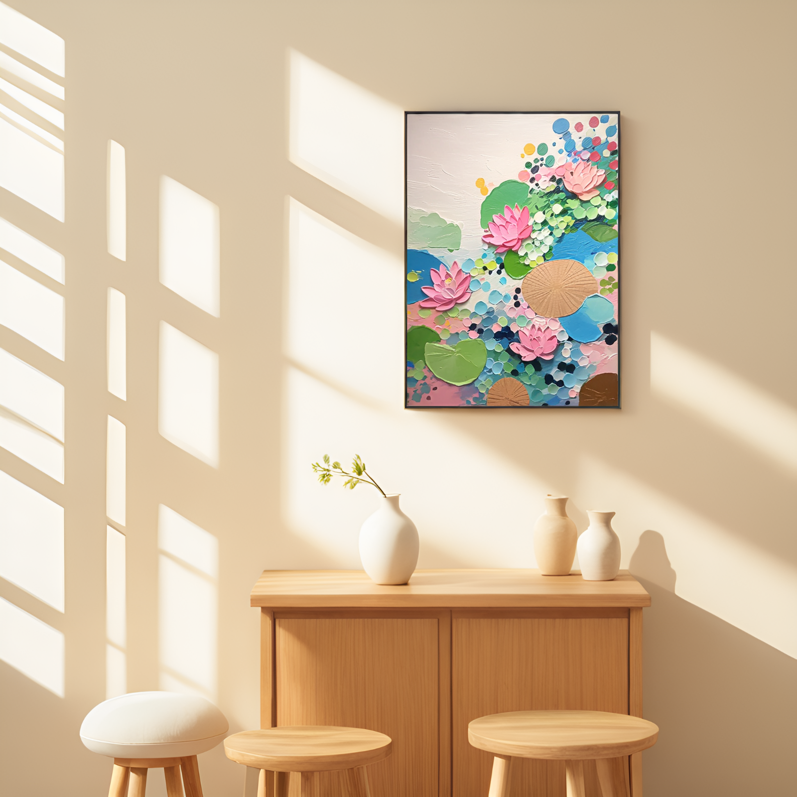 Whimsical Lotus Haven: A Colorful Aquatic Fantasy